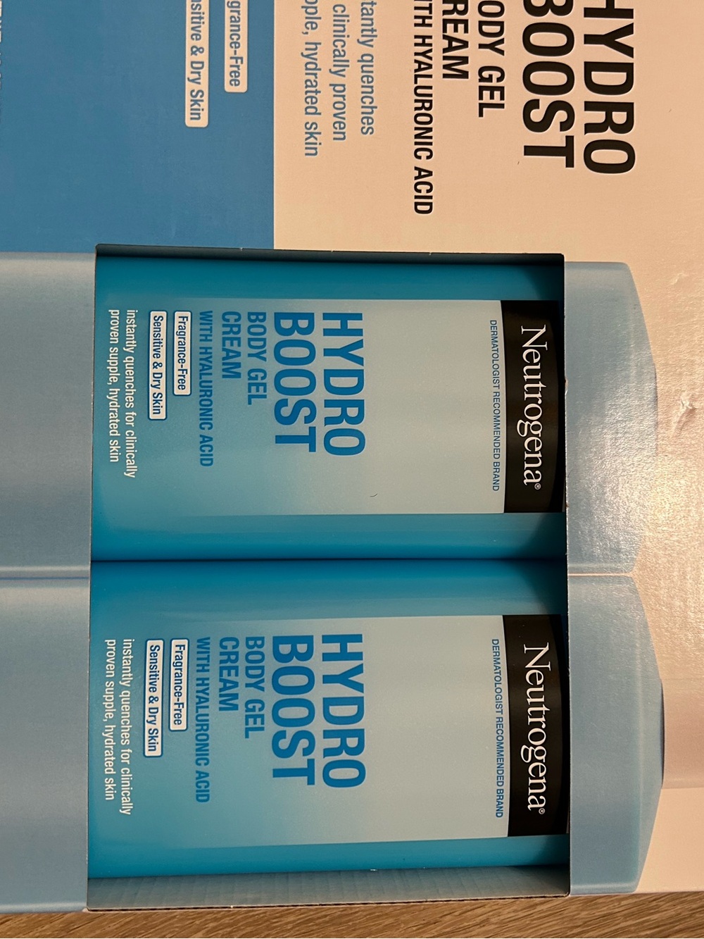 Neutrogena Hydro Boost Body Gel Cream - duo pack value size new - Picture 2 of 6